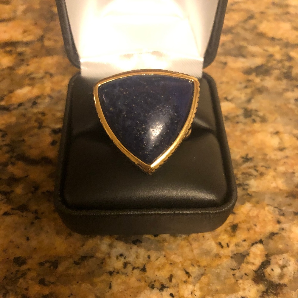 Barse Thai Ring Blue Stone Ring